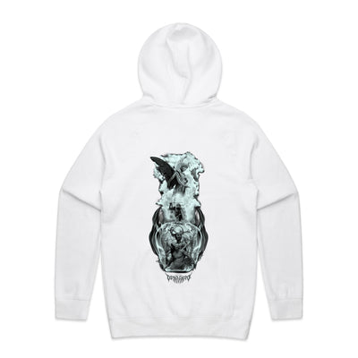 BETWEEN HEAVEN & HELL - Mens Pocket Hoodie - BACK PRINT