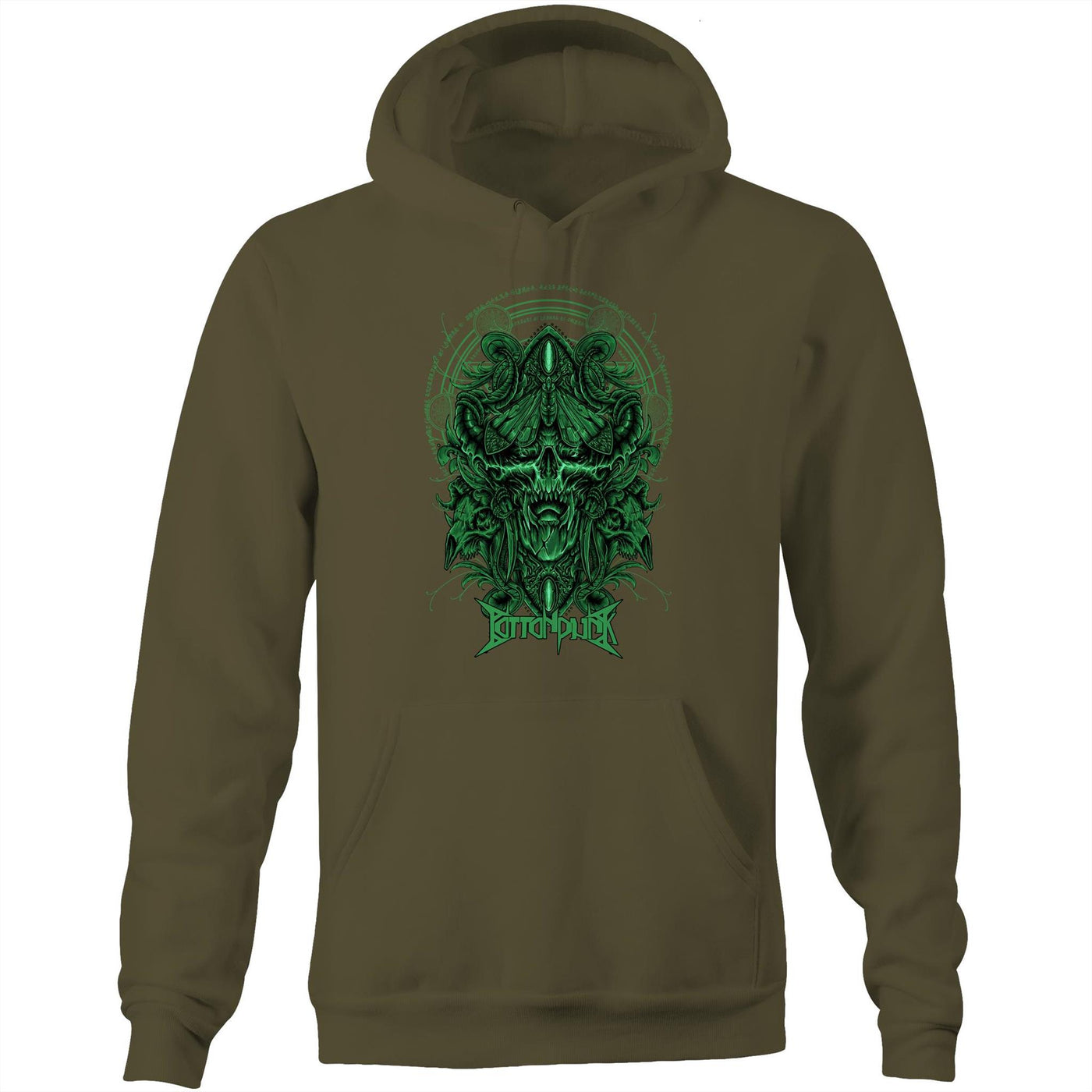 DEATHMOTH II - Mens Pocket Hoodie - FRONT PRINT