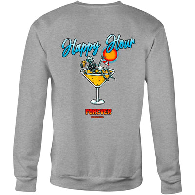 HAPPY HOUR FOREVER (W) - Womens Sweatshirt - BACK PRINT