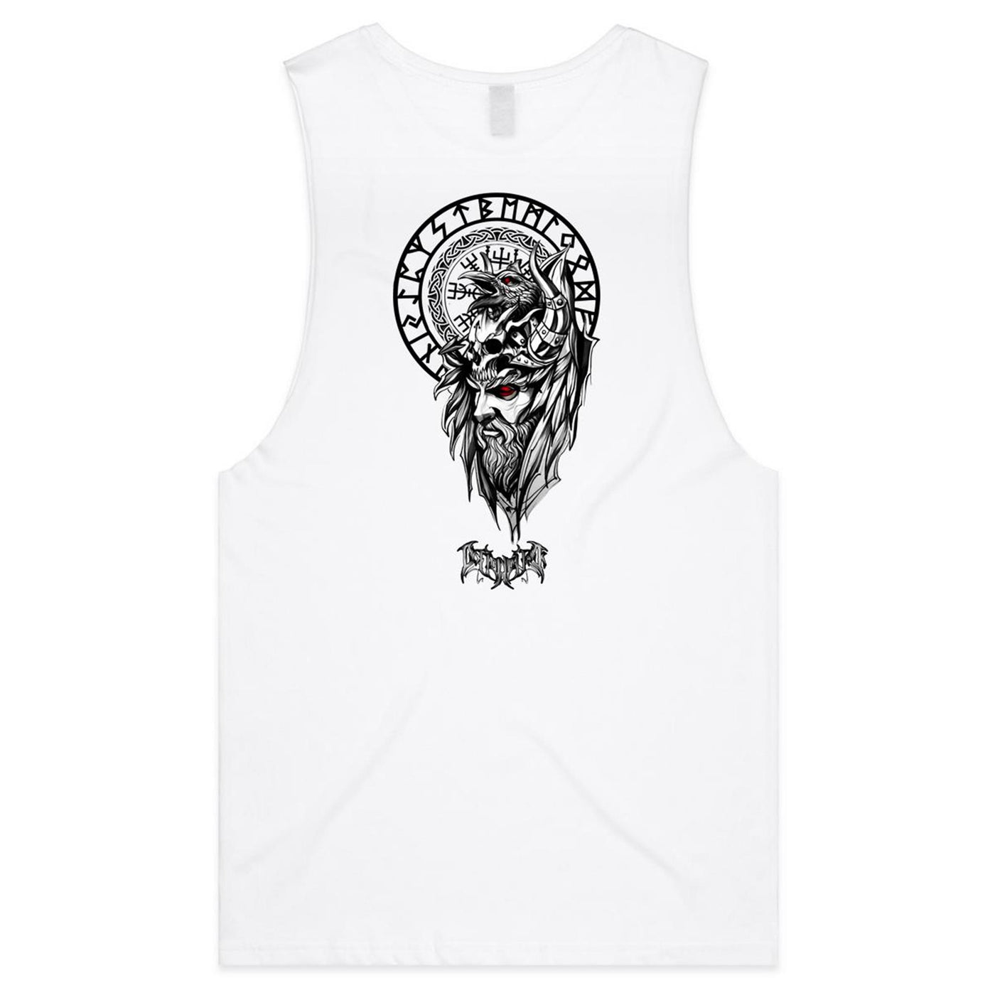 DARK WARRIOR - Mens Sleeveless T-Shirt - BACK PRINT