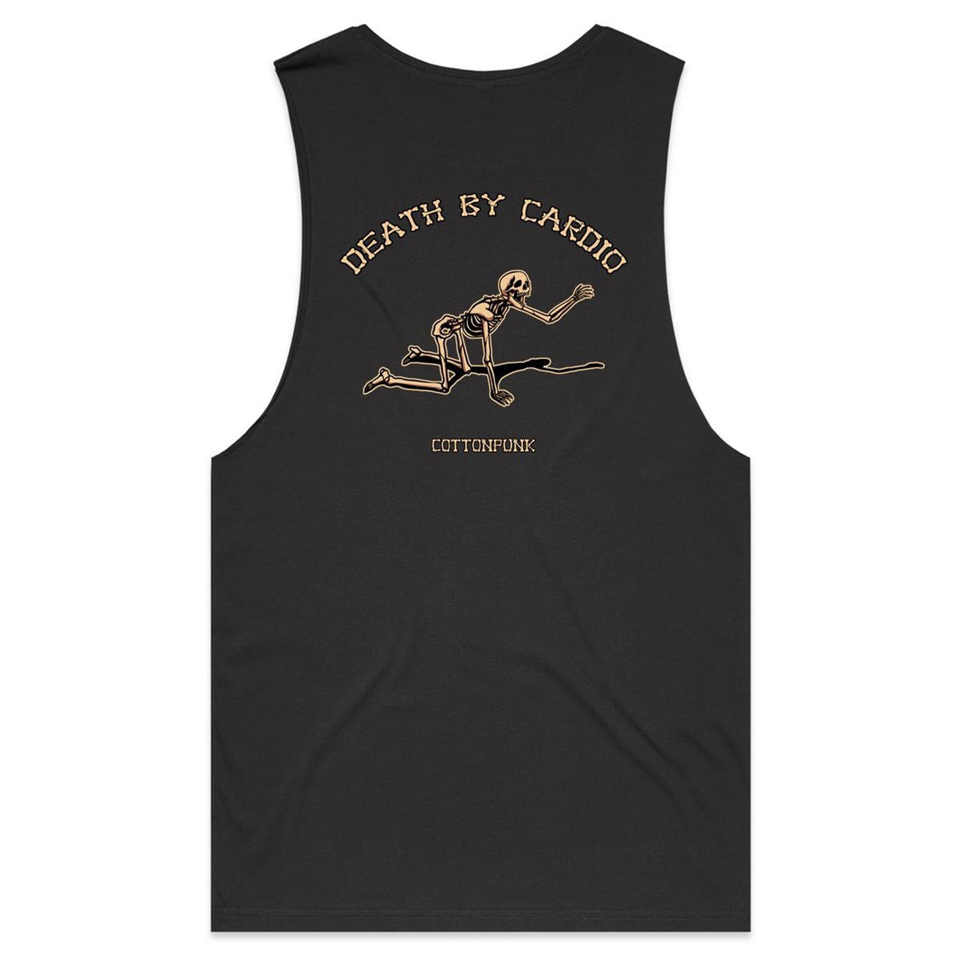 DEATH BY CARDIO - Mens Sleeveless T-Shirt - BACK PRINT