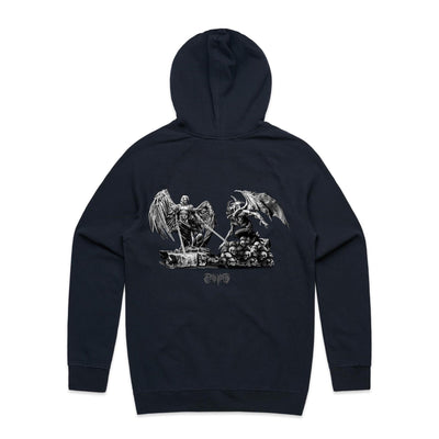 ANGELS & DEMONS - Mens Pocket Hoodie - BACK PRINT