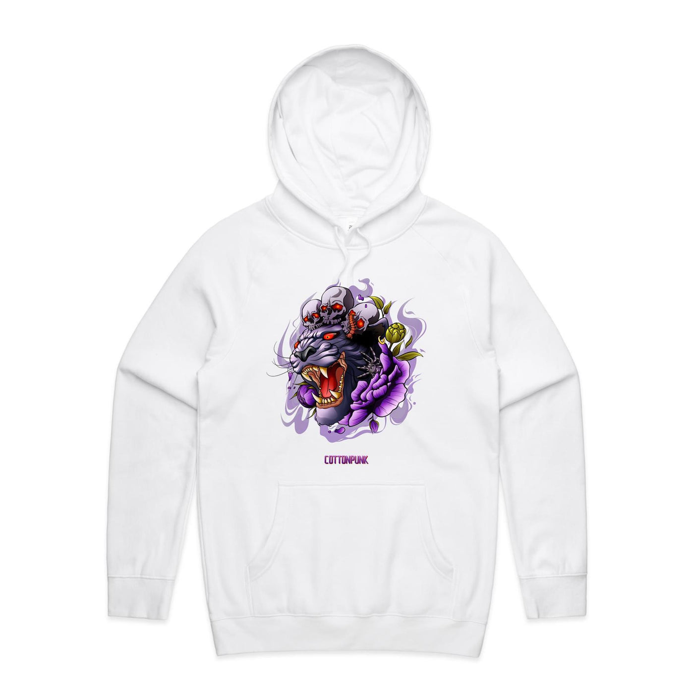 PANTHER - Mens Pocket Hoodie - FRONT PRINT