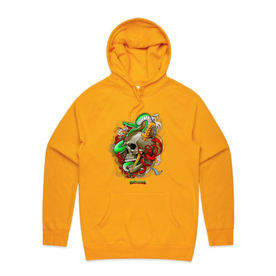 SNAKE - Mens Pocket Hoodie - FRONT PRINT