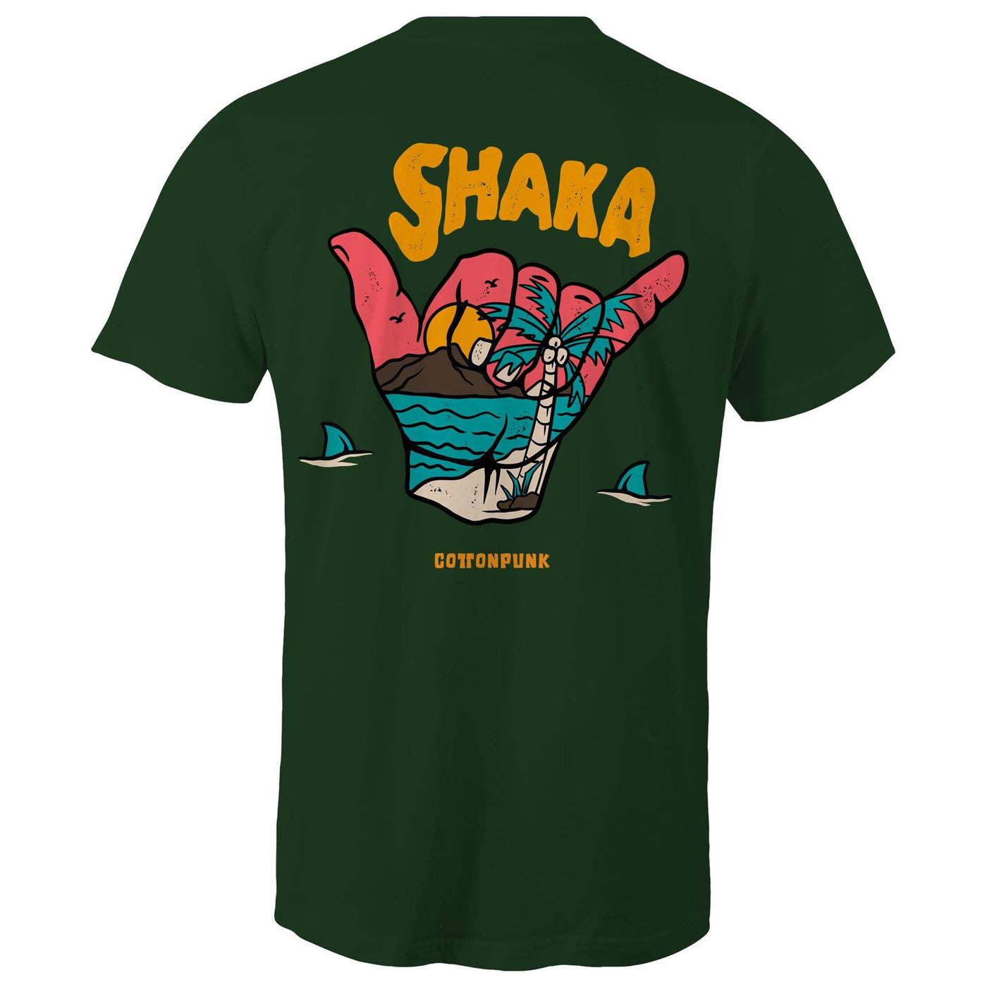 SHAKA - Mens T-Shirt - BACK PRINT