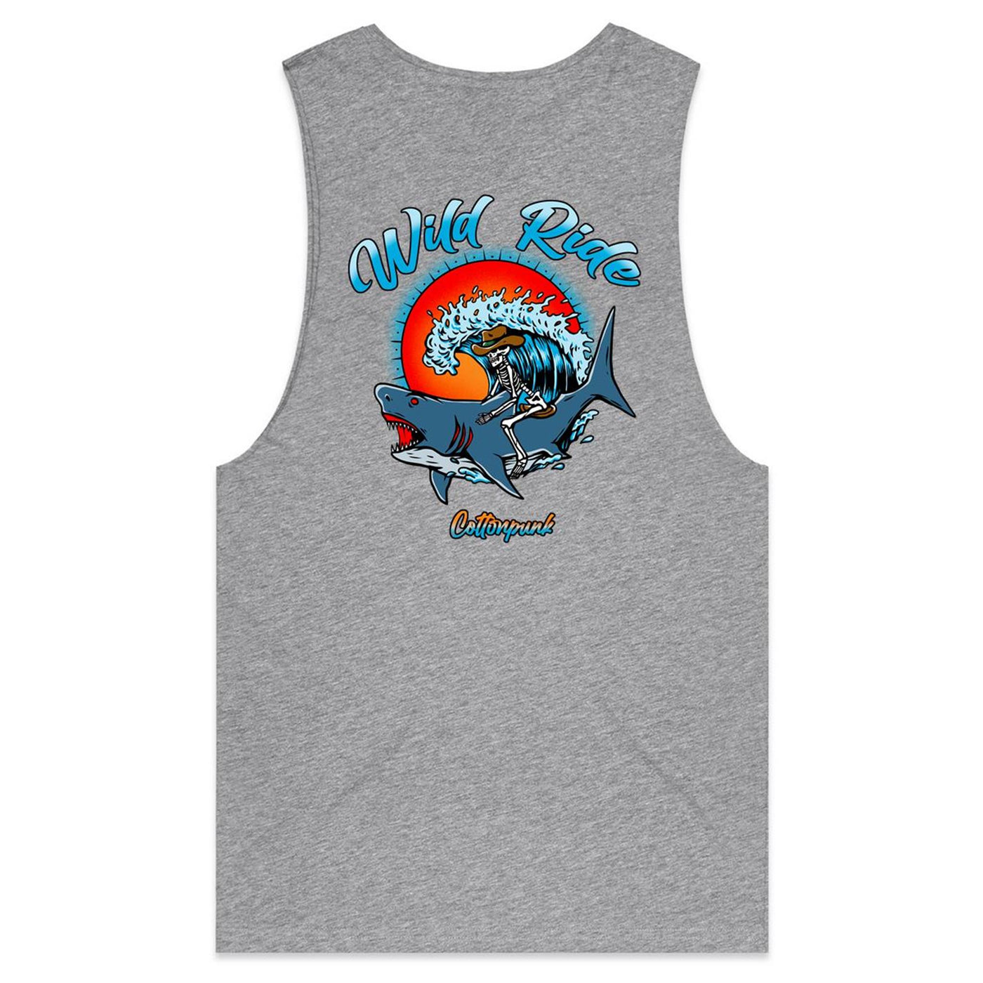 WILD RIDE - Mens Sleeveless T-Shirt - BACK PRINT