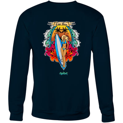 ONE LOVE - Mens Sweatshirt - BACK PRINT