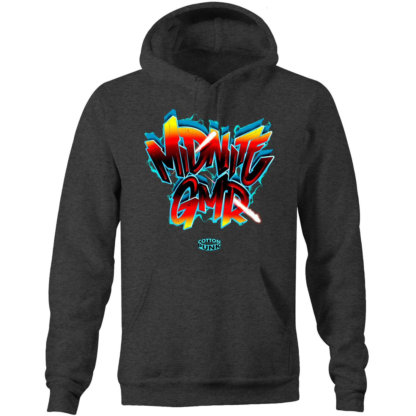 MIDNITE GMR - Mens Pocket Hoodie - FRONT PRINT