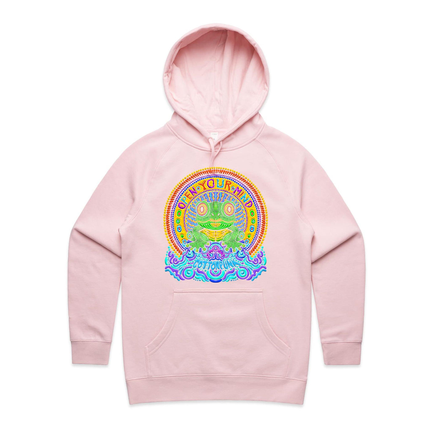 OPEN YOUR MIND (W) - Womens Pocket Hoodie - FRONT PRINT