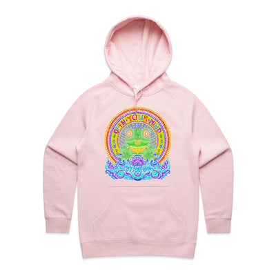 OPEN YOUR MIND (W) - Womens Pocket Hoodie - FRONT PRINT