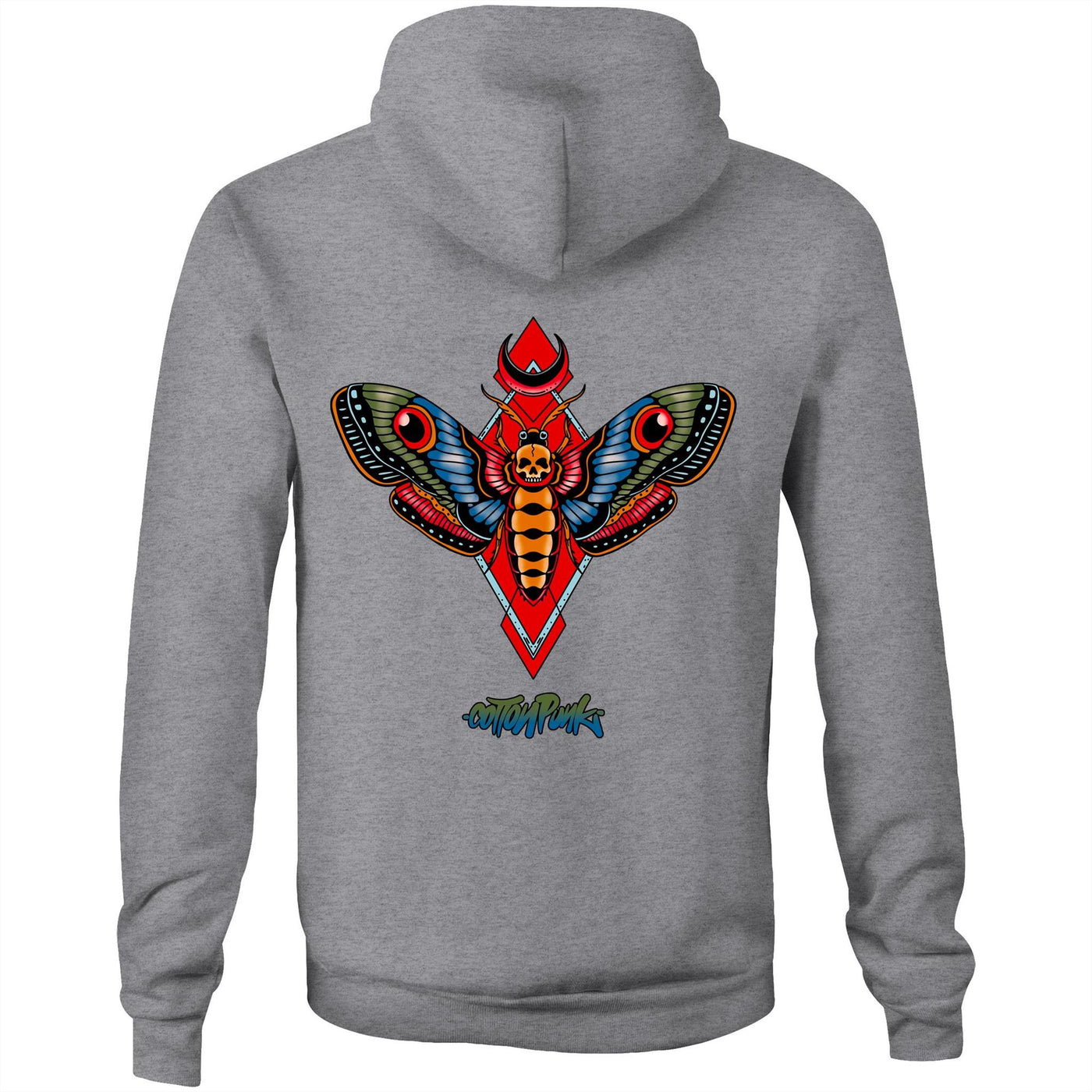 MOTH - Mens Pocket Hoodie - BACK PRINT