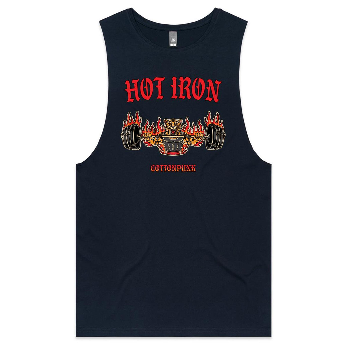 HOT IRON - Mens Sleeveless T-Shirt - FRONT PRINT