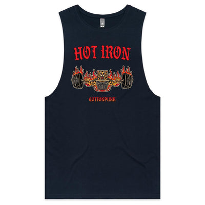 HOT IRON - Mens Sleeveless T-Shirt - FRONT PRINT