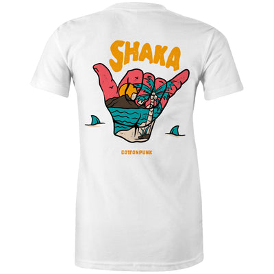 SHAKA (W) - Womens T-Shirt - BACK PRINT