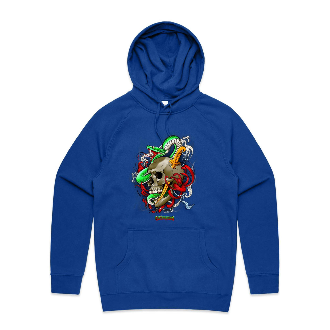 SNAKE - Mens Pocket Hoodie - FRONT PRINT