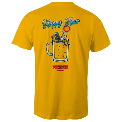 IS IT STILL HAPPY HOUR? - Mens T-Shirt - BACK PRINT