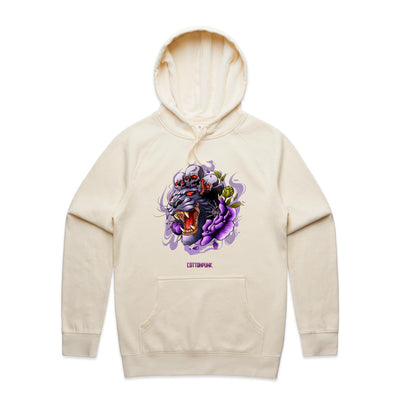 PANTHER - Mens Pocket Hoodie - FRONT PRINT