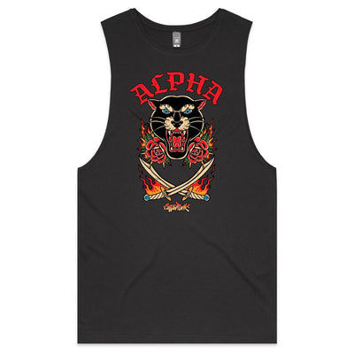 ALPHA - Mens Sleeveless T-Shirt - FRONT PRINT