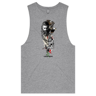 WARRIOR - Mens Sleeveless T-Shirt - FRONT PRINT