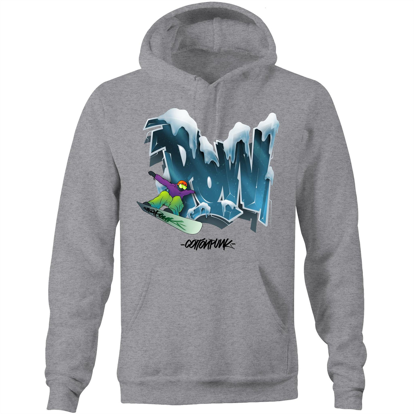 POW - Mens Pocket Hoodie - FRONT PRINT