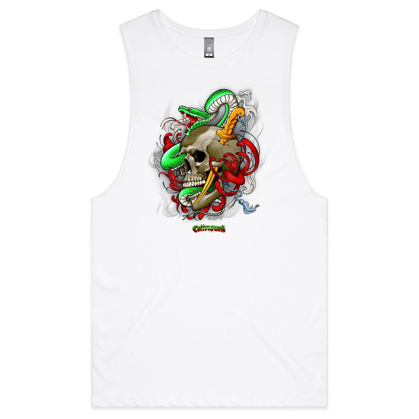 SNAKE - Mens Sleeveless T-Shirt - FRONT PRINT