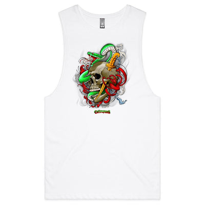 SNAKE - Mens Sleeveless T-Shirt - FRONT PRINT