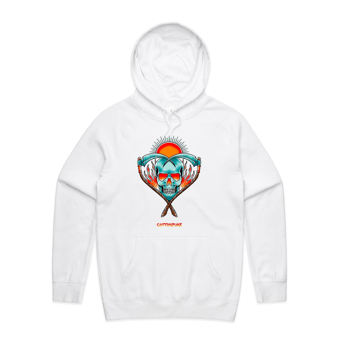 LOVE NEVER DIES - Mens Pocket Hoodie - FRONT PRINT