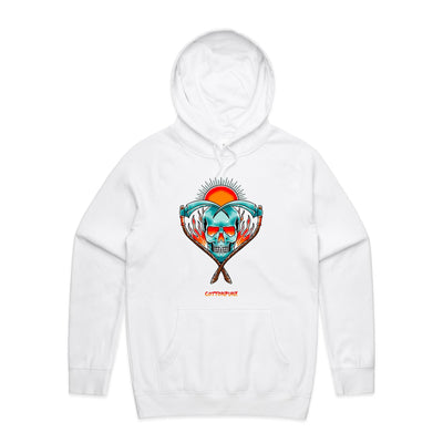 LOVE NEVER DIES - Mens Pocket Hoodie - FRONT PRINT