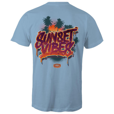 SUNSET VIBES - Mens T-Shirt - BACK PRINT