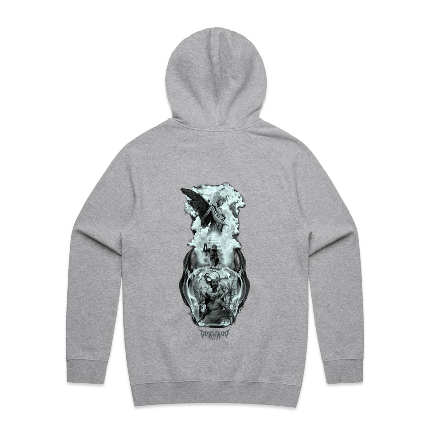 BETWEEN HEAVEN & HELL - Mens Pocket Hoodie - BACK PRINT