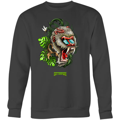 BABOON - Mens Sweatshirt - FRONT PRINT