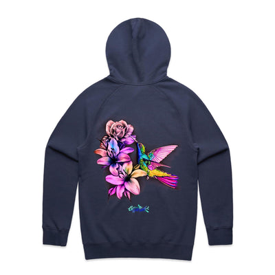 HUMMINGBIRD - Womens Pocket Hoodie - BACK PRINT