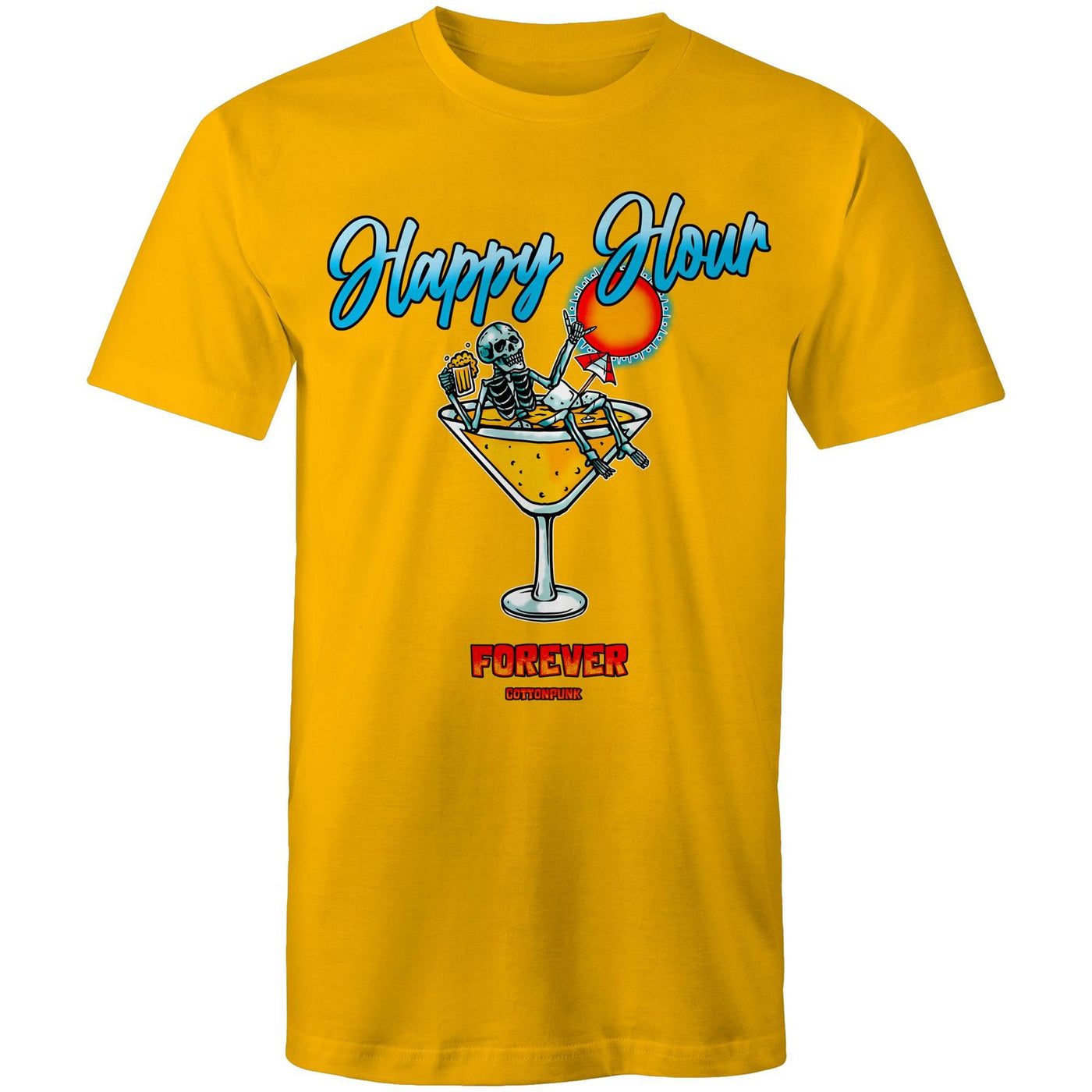 HAPPY HOUR FOREVER - Mens T-Shirt - FRONT PRINT