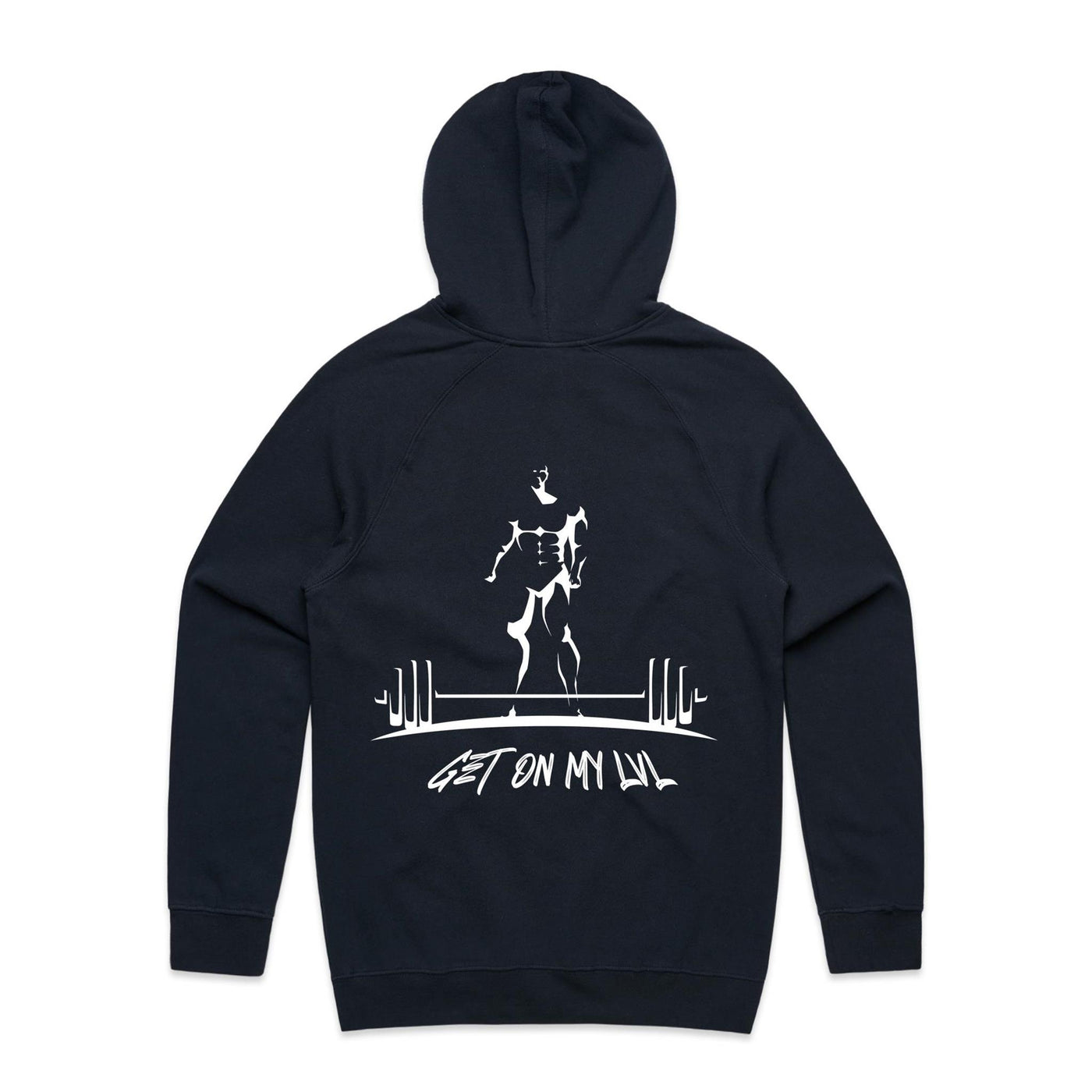 GET ON MY LVL - Mens Pocket Hoodie - BACK PRINT