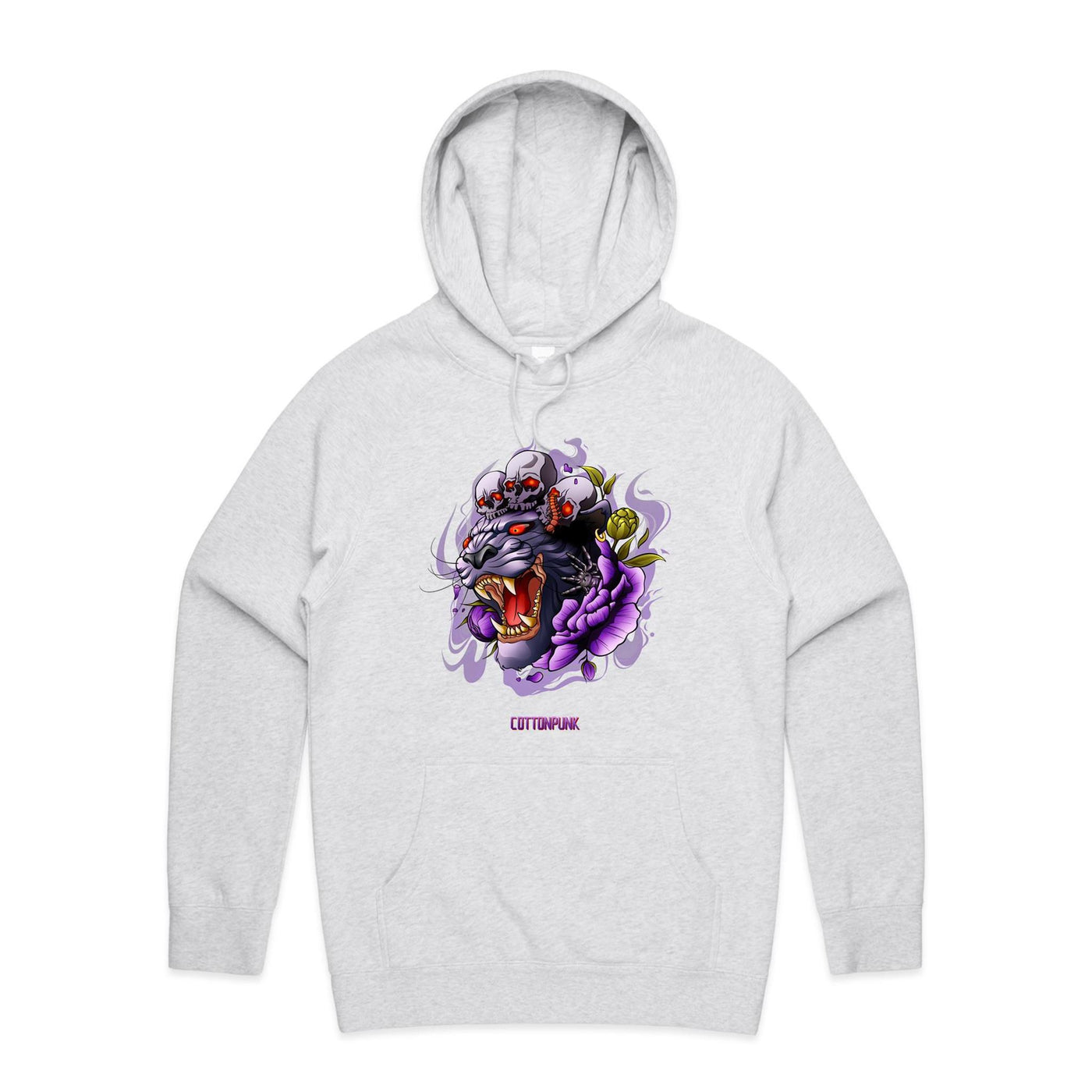 PANTHER - Mens Pocket Hoodie - FRONT PRINT