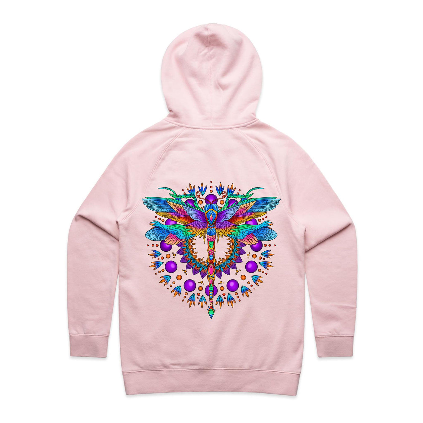 DRAGONFLY - Womens Pocket Hoodie - BACK PRINT