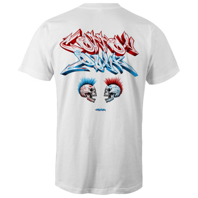 FACE 2 FACE - Mens T-Shirt - BACK PRINT