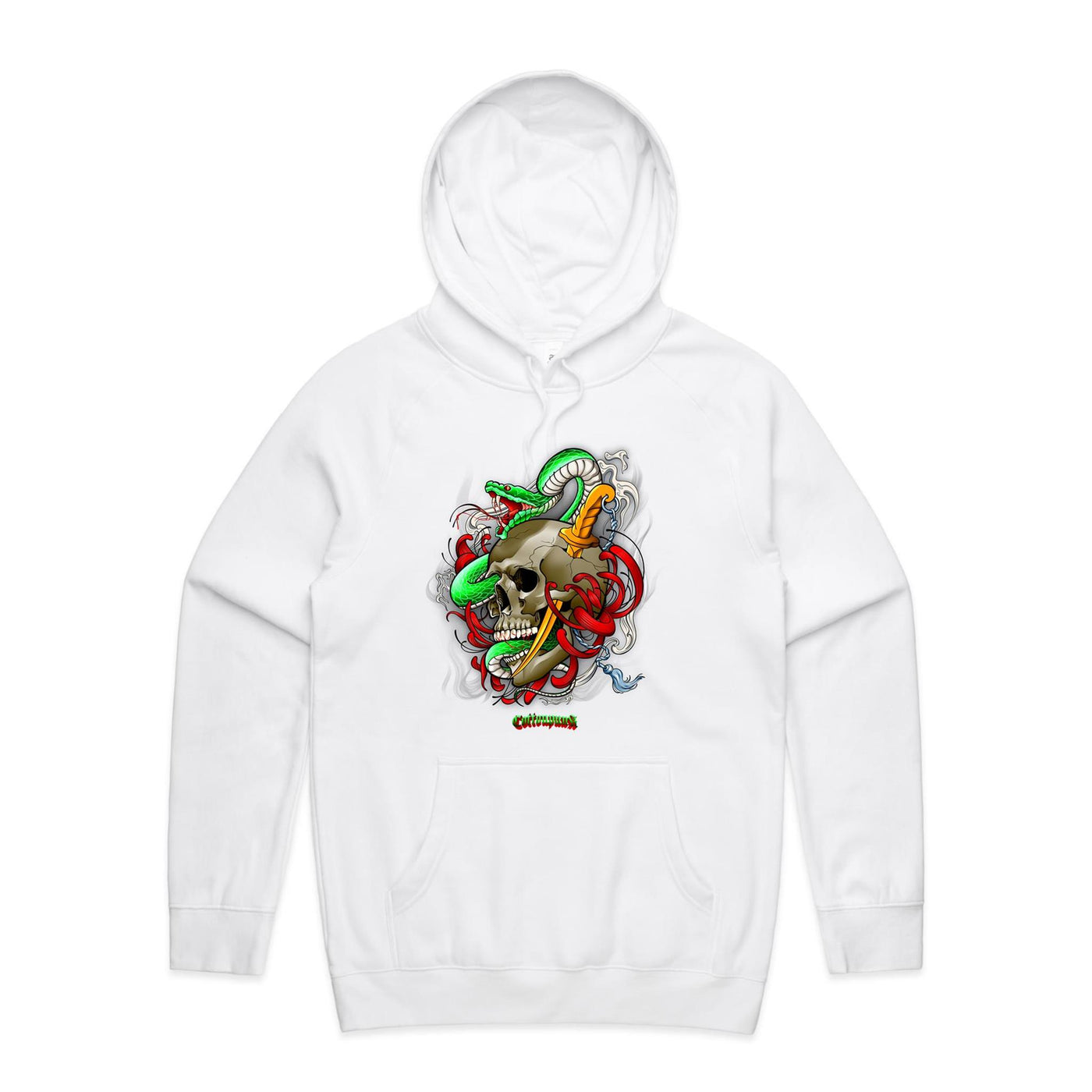 SNAKE - Mens Pocket Hoodie - FRONT PRINT