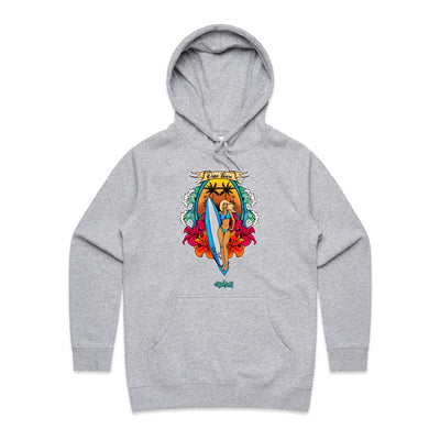 ONE LOVE (W) - Womens Pocket Hoodie - FRONT PRINT