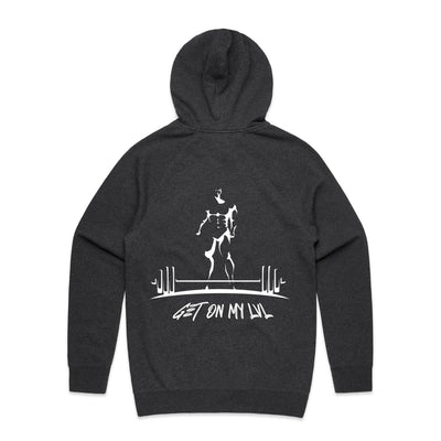 GET ON MY LVL - Mens Pocket Hoodie - BACK PRINT