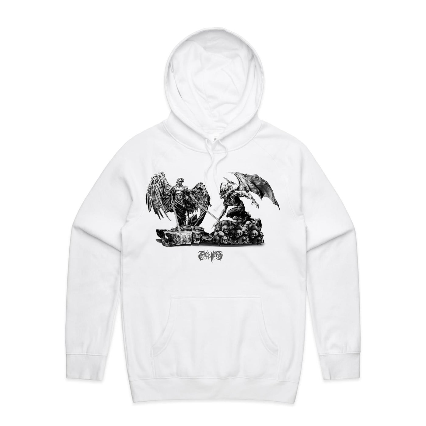 ANGELS & DEMONS - Mens Pocket Hoodie - FRONT PRINT