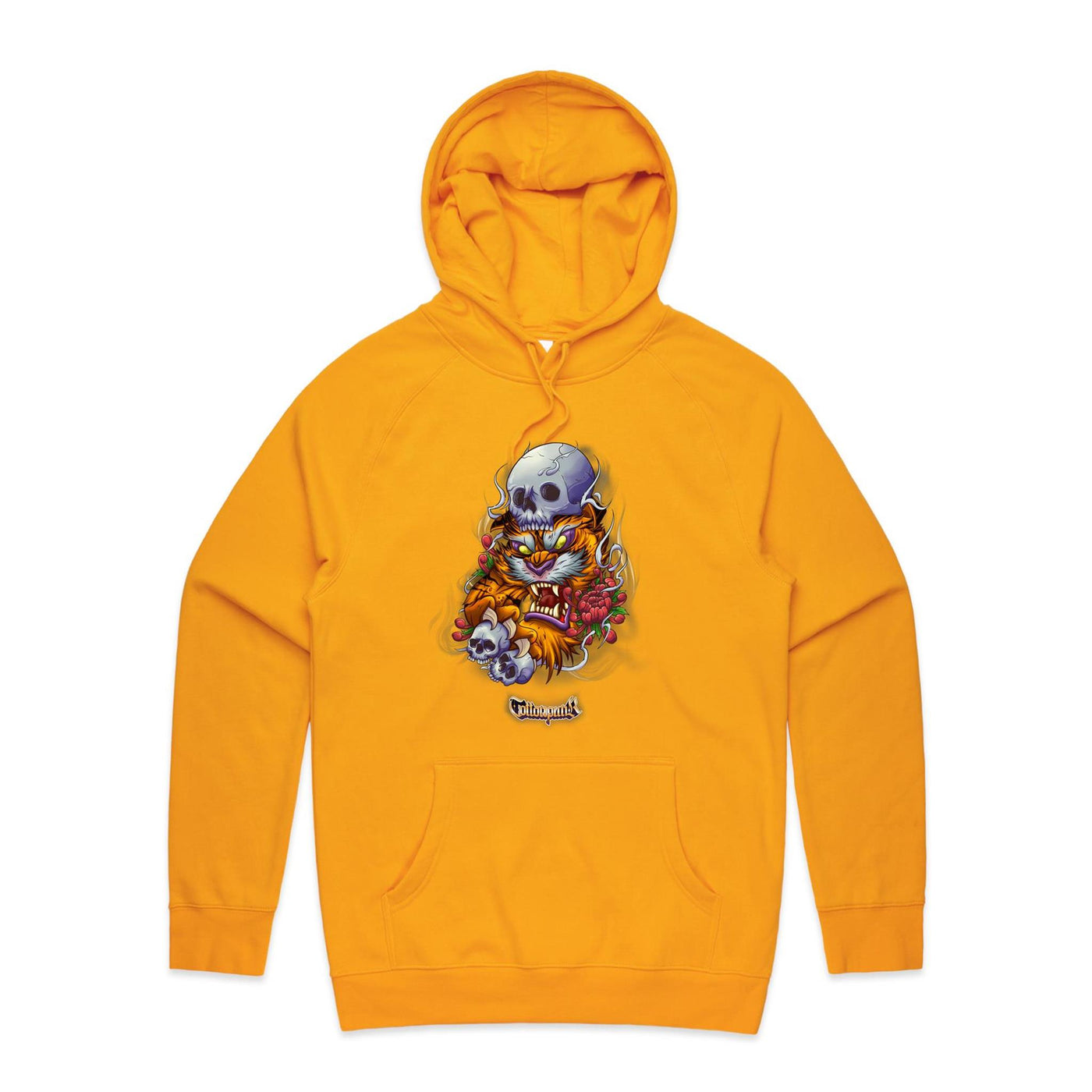 TIGER - Mens Pocket Hoodie - FRONT PRINT