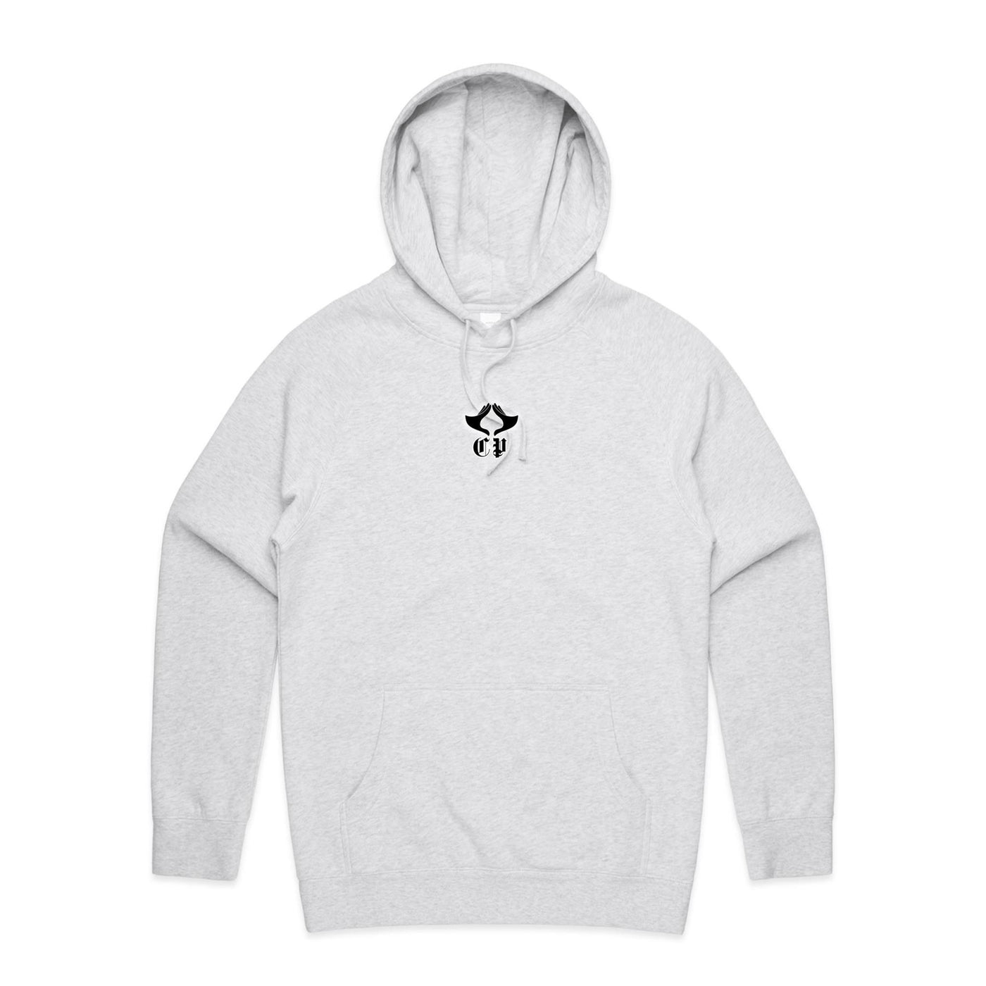 SUPPORT YOUR DEALER B&W - Mens Pocket Hoodie - BACK PRINT