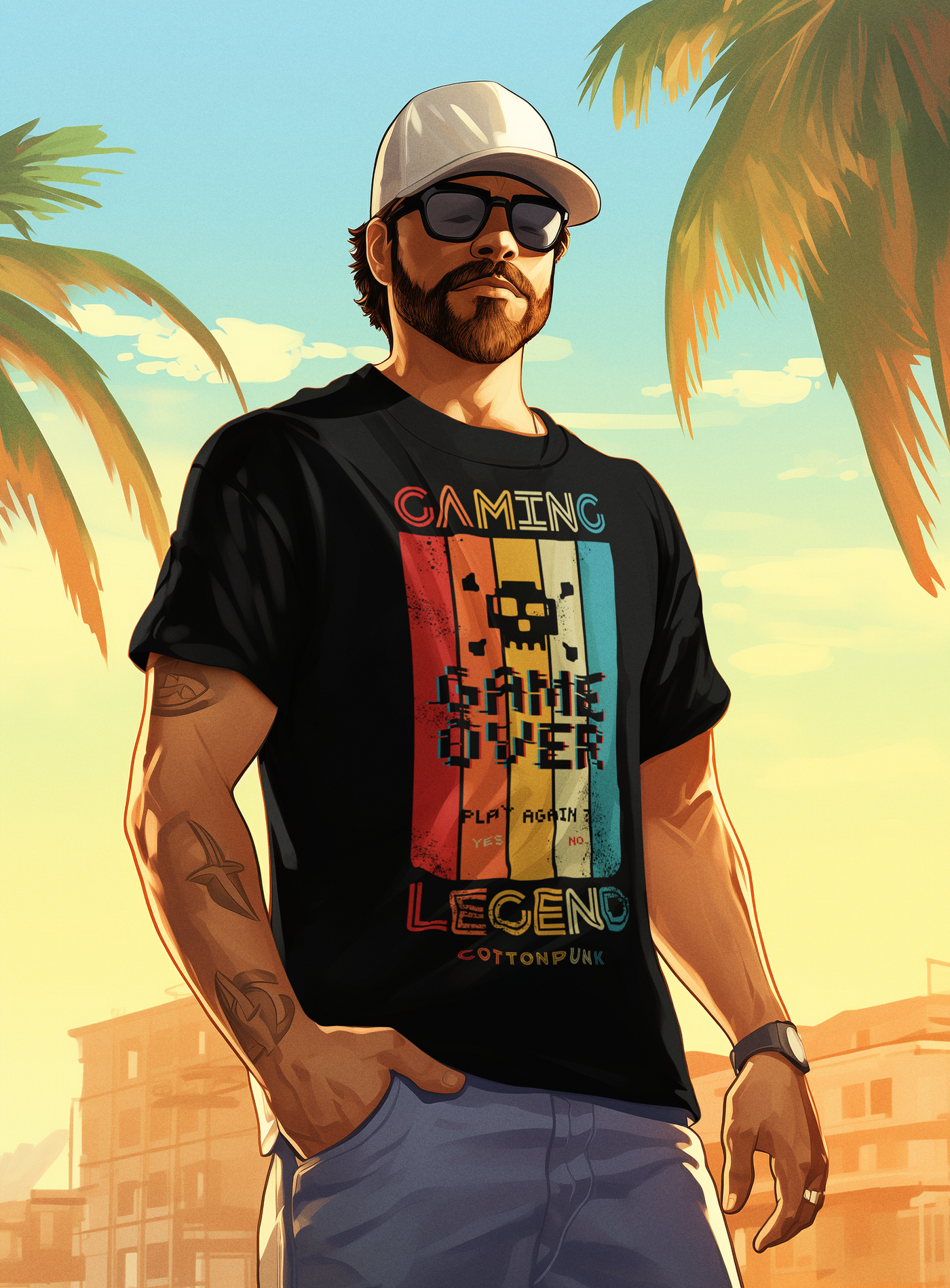 GAMING LEGEND - Mens T-Shirt - FRONT PRINT