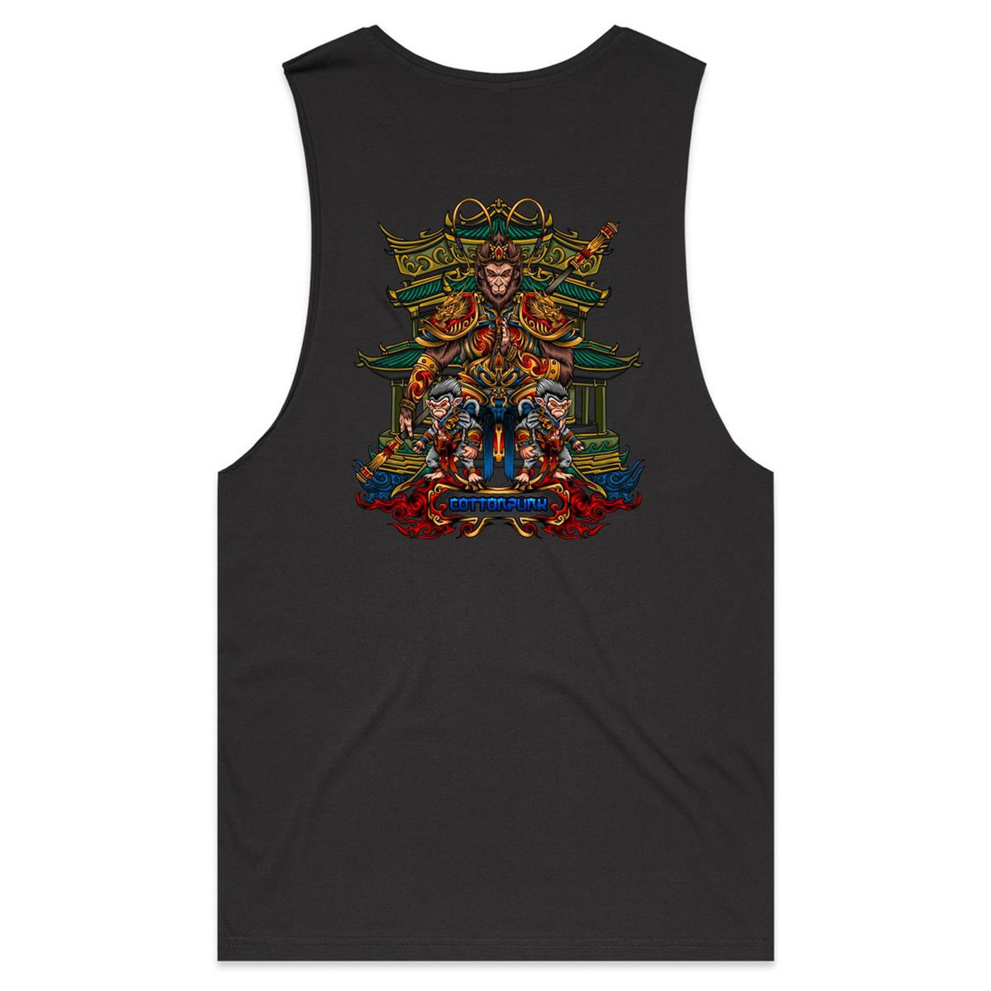 MONKEY KING - Mens Sleeveless T-Shirt - BACK PRINT