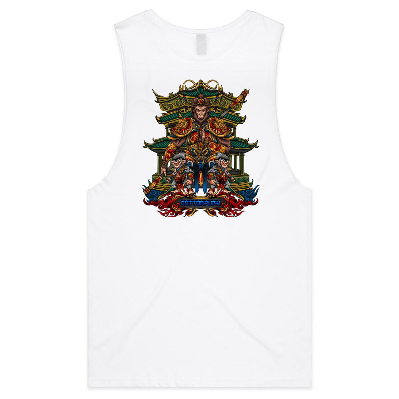 MONKEY KING - Mens Sleeveless T-Shirt - BACK PRINT