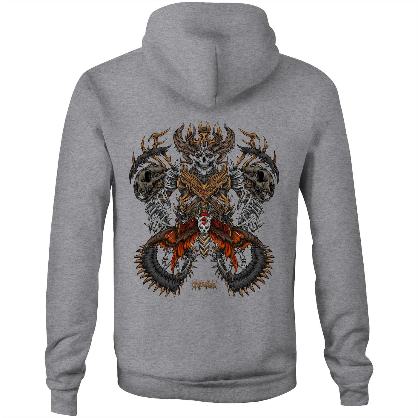 DEATHMOTH KING - Mens Pocket Hoodie - BACK PRINT