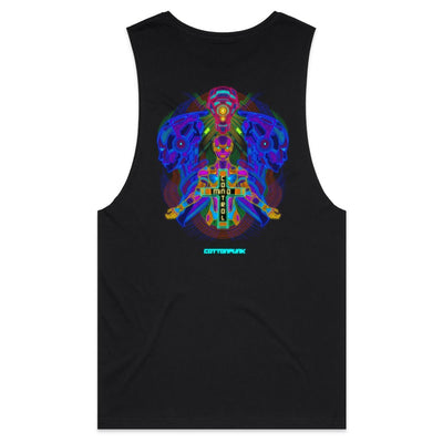 MIND CONTROL - Mens Sleeveless T-Shirt - BACK PRINT