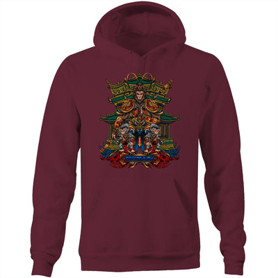 MONKEY KING - Mens Pocket Hoodie - FRONT PRINT