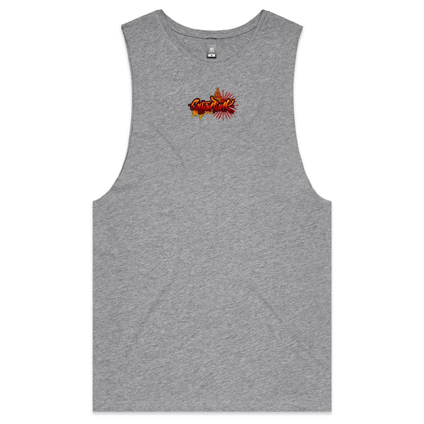 BURNING SUN GOD - Mens Sleeveless T-Shirt - BACK PRINT